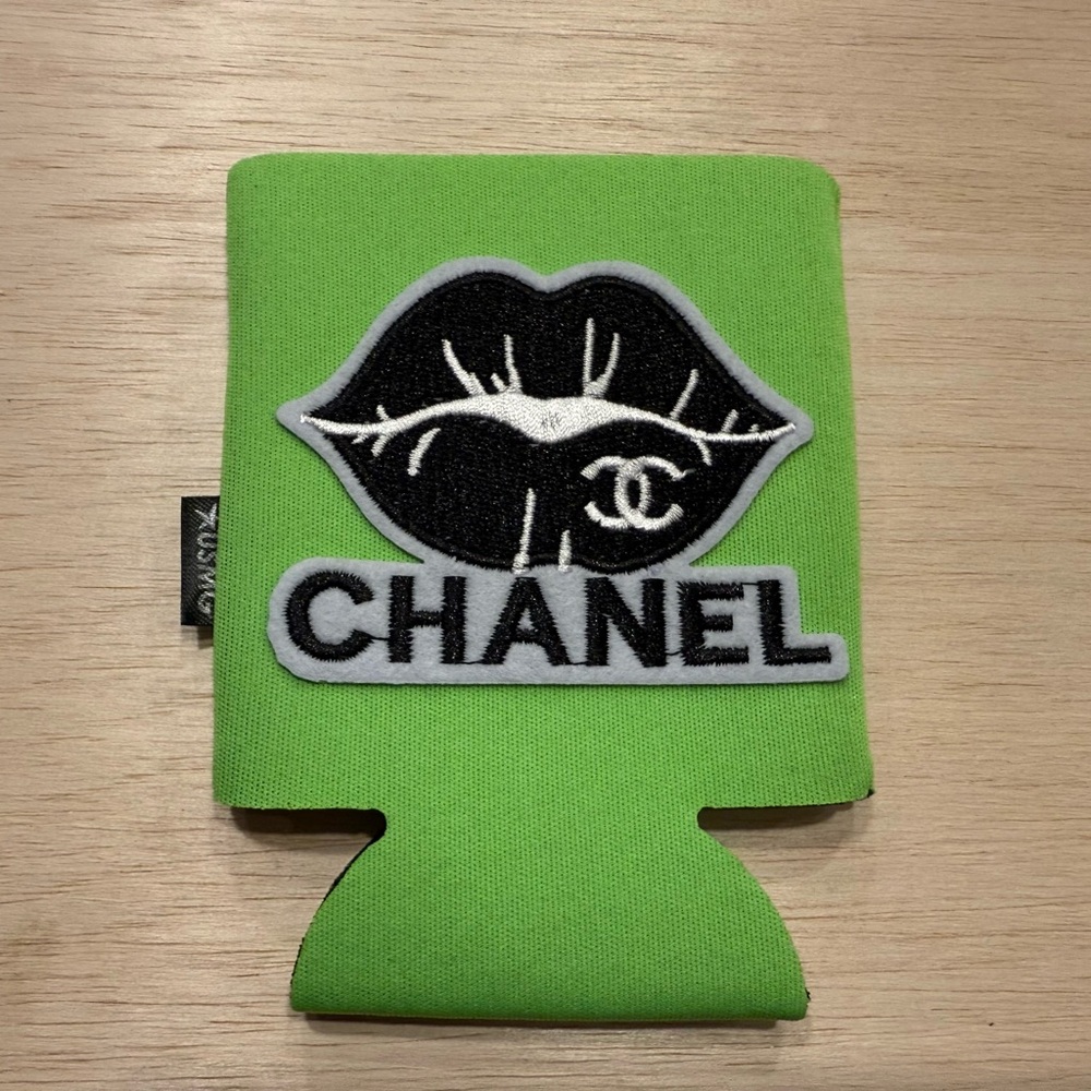 Custom Koozie! Green Can Cooler with Black Logo